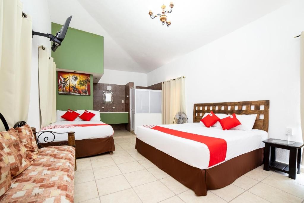 A view of the hotel guest rooms
